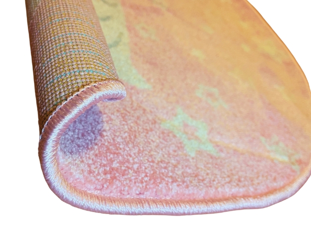 Carpet for Kids room, Lovely Swan Circle, PP Extra Soft Frize, OW Giovanni Kids 5678,QH5,P, 80 X 80 CM