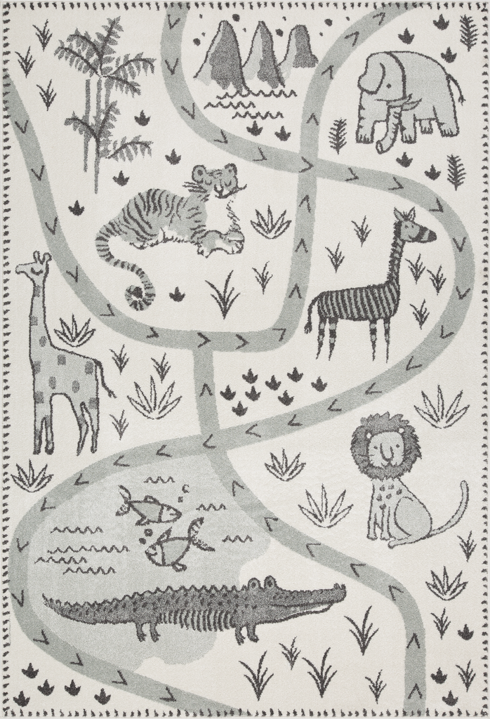 Carpet for Kids room, Way to Zoo, PP Extra Soft Frize, OW Giovanni Kids 7455,QH5,Q, 120 X 170 CM