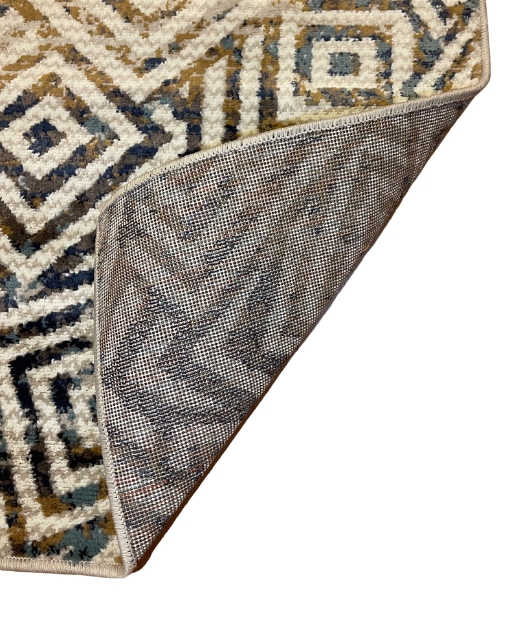 Carpet for living room/bedroom, Prague Modern Beige Squares, PP Heatset, OW Satchi 5602,GB4,L
