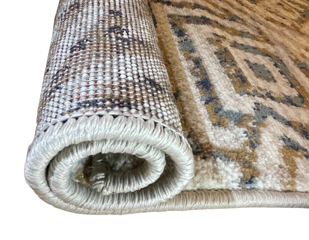 Carpet for living room/bedroom, Prague Modern Beige Squares, PP Heatset, OW Satchi 5602,GB4,L