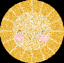 Carpet for Kids room, Sun Circle, PP Extra Soft Frize, OW Giovanni Kids 357,QH5,Y, 80 X 80 CM