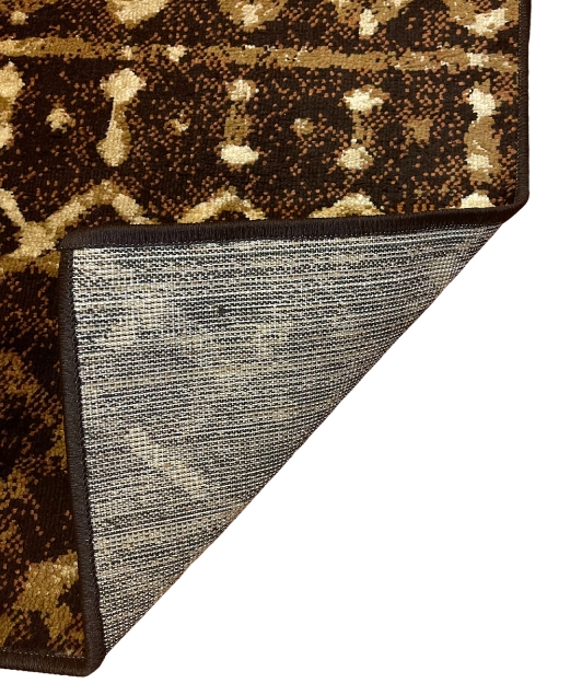 Carpet for living room/bedroom, Dodoma Geometric Brown, PP Heatset, OW Topaz 3070,CP5,D