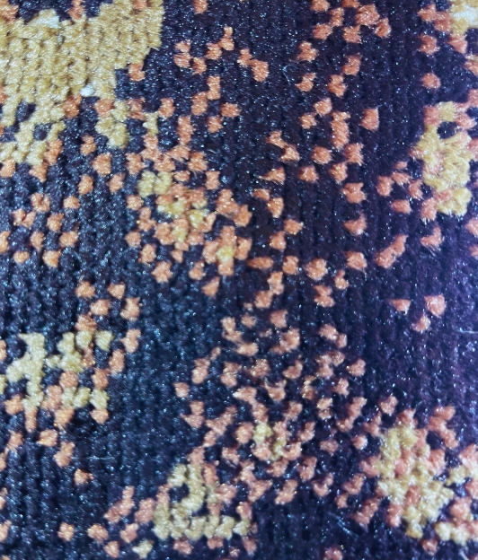 Carpet for living room/bedroom, Dodoma Geometric Brown, PP Heatset, OW Topaz 3070,CP5,D