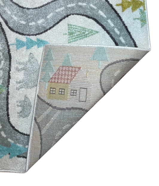 Carpet for Kids room, Way to Village, PP Extra Soft Frize, OW Giovanni Kids 2709,QH5,X 120 X 170 CM 