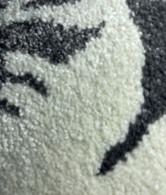 Carpet for Kids room, Tiger Circle, PP Extra Soft Frize, OW Giovanni Kids 7352,QH5,W, 80 X 80 CM
