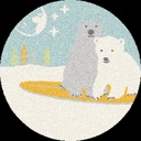 Carpet for Kids room, Polar Bear, PP Extra Soft Frize, OW Giovanni Kids 273,QH5,L, 80 X 80 CM