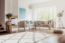 Covor living/dormitor, Geneva Geometric Alb, PP Frize Shag, OW, 509,LH4,I