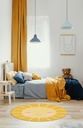 Carpet for Kids room, Sun Circle, PP Extra Soft Frize, OW Giovanni Kids 357,QH5,Y, 80 X 80 CM