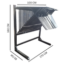Hanging Turning Metal Sliding Rug Carpet Display Rack Stand (sheet display) 100 X 150 CM