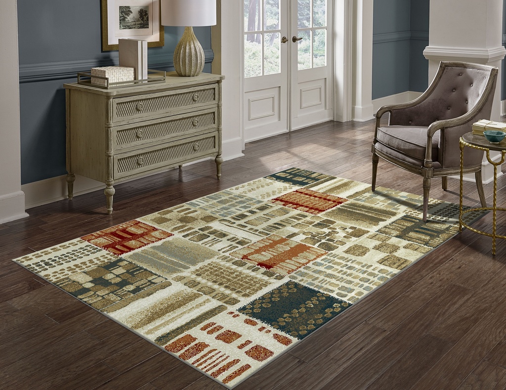 Carpet for living room/bedroom, Madrid Stone Multicolor, PP Heatset, OW Satchi 2060,GB4,V