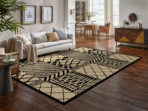 Covor living/dormitor Abuja Geometric Bej, PP Heatset, OW Topaz 828,CP5,K
