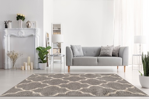 Covor living/dormitor, Bern Geometric Gri, PP Frize Shag, OW, 509,LH4,H