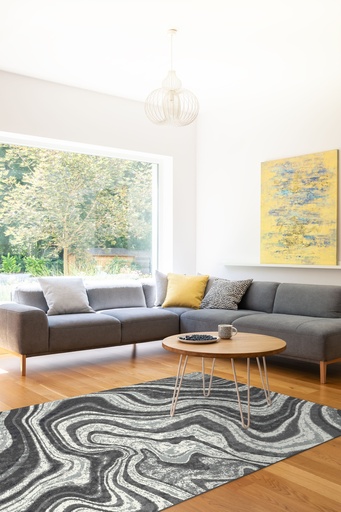 Carpet for living room/bedroom, Milano Marble Grey, PP Heatset, OW Estella 5571,OK1,E