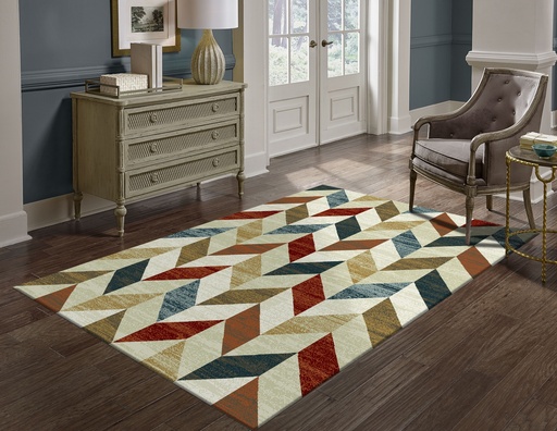 Covor living/dormitor, Barcelona Geometric Multicolor, PP Heatset, OW Satchi 3529,GB4,X