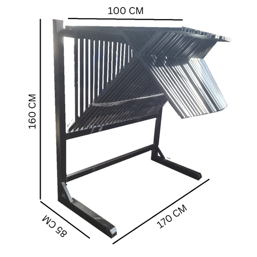 [303,ST,B-100] Hanging Turning Metal Sliding Rug Carpet Display Rack Stand (sheet display) 100 X 150 CM